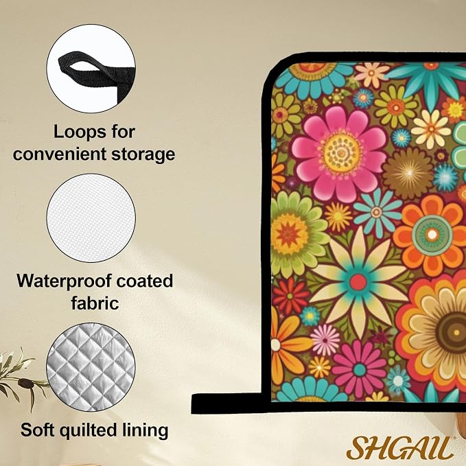 Mandala Flower Pattern Oven Gloves and Hot Pads Set - Image 4