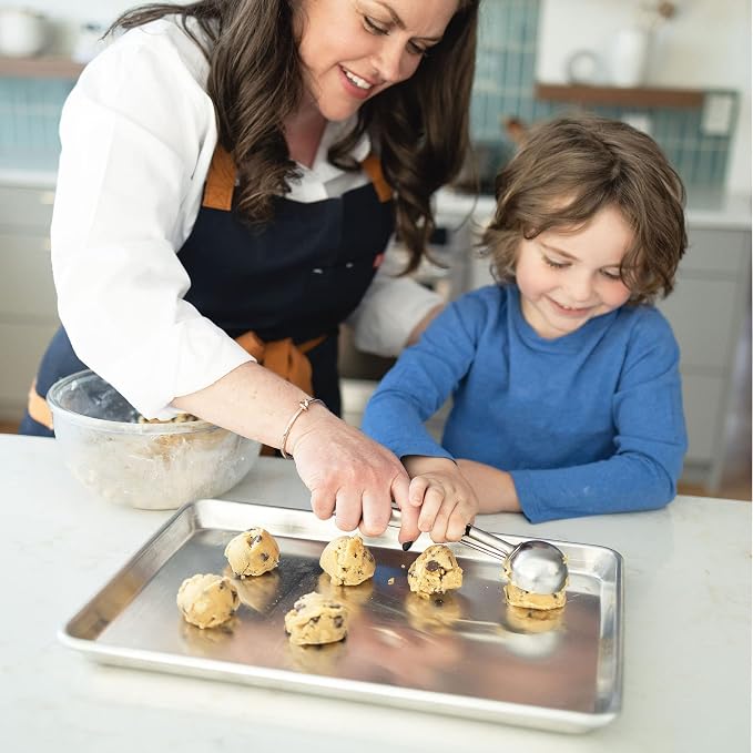 KITCHENATICS Jelly Roll Size Baking Sheet Pans, Commercial Quality Aluminum - Image 3