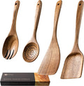 Wooden Spoons for Cooking, Nonstick Cooking Utensil Set by HEFILD