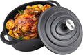 5.5 Quart Oval Cast Iron Dutch Oven Pot by Alathote