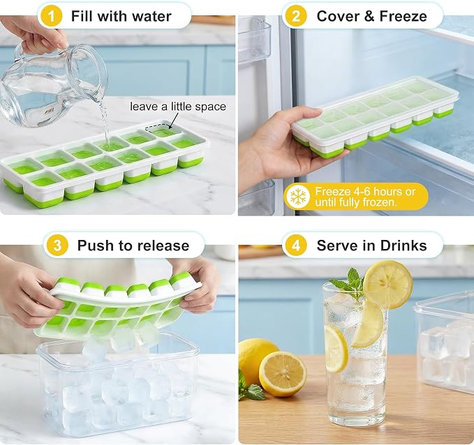 NFK Ice Cube Tray with Lid & Bin - Image 7