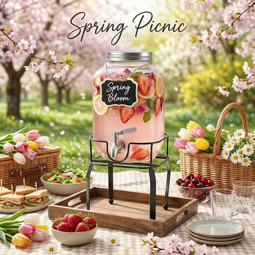 1 Gallon Glass Drink Dispensers - Image 2