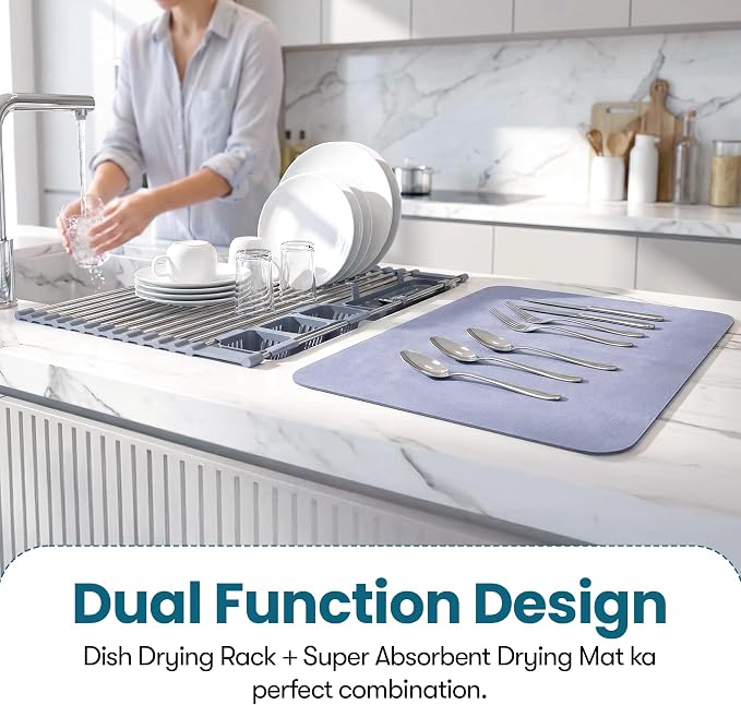Havenity™ Expandable Roll Up Dish Drying Rack - Image 5