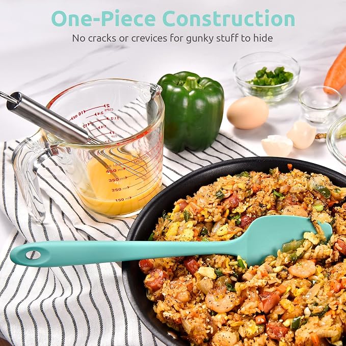 Heat Resistant Silicone Spoon Spatula: U-Taste 600ºF High Heat Flexible 11.38in - Image 8