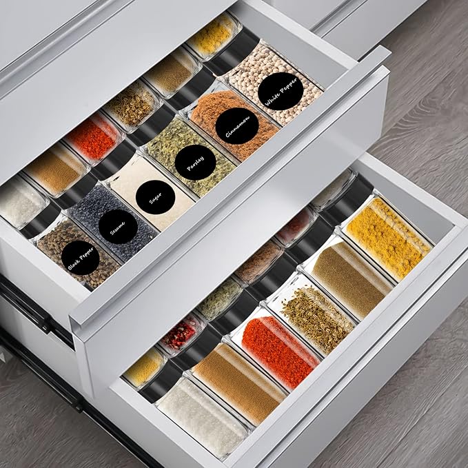 Saiveina 12 Pack Glass Spice Jars - Image 8