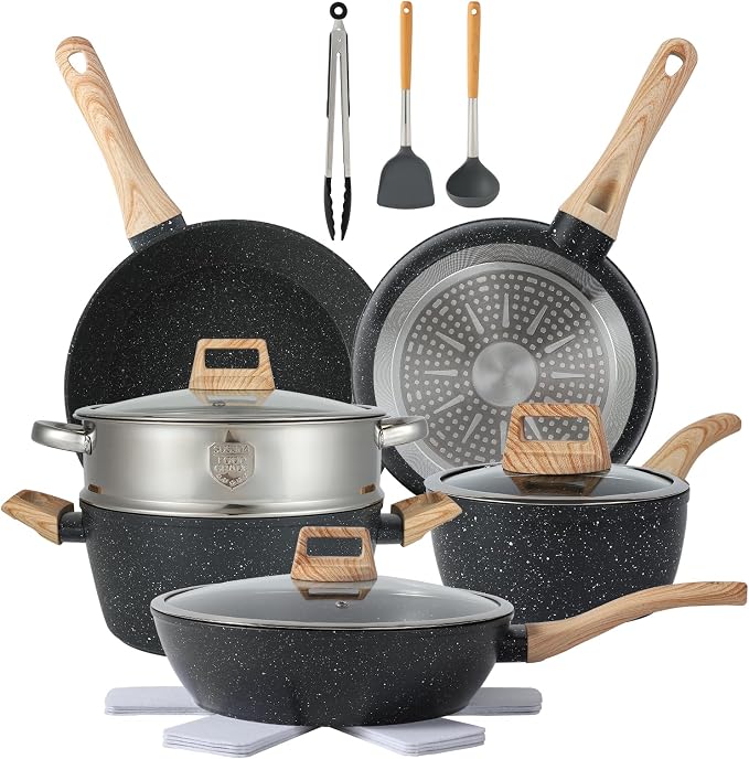 16PCS Pots and Pans Set Non Stick Cookware Set Nonstick by Unknown