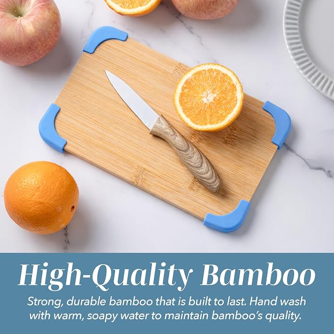 COOK WITH COLOR Non-Slip Cutting Board Set – Kitchen Essentials with Easy Grip - Image 4