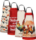 Geetery 4 Pcs Chicken Aprons for Women Rooster Print Apron Waterproof by Geetery