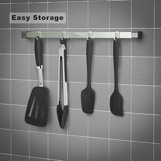 Silicone Spatulas Set Turners Tongs Cooking Utensils Set High Heat Resistant - Image 4