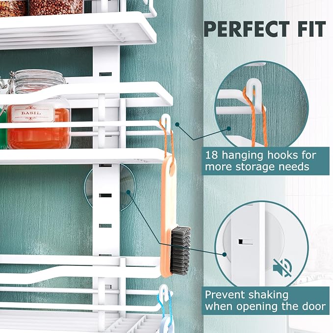 Eastherry Over The Door Pantry Organizer，6-Tier Over The Door Organizer - Image 5