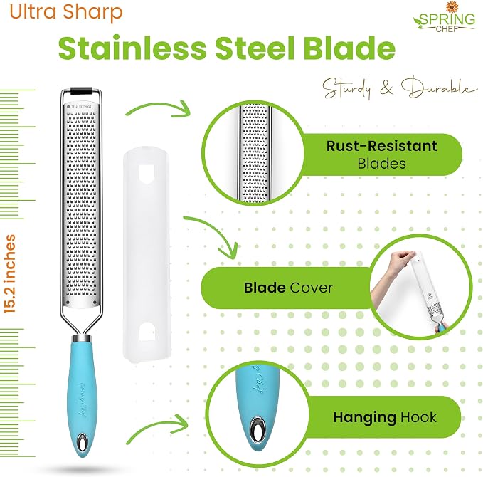 Spring Chef Stainless Steel Lemon Zester Grater - Image 3