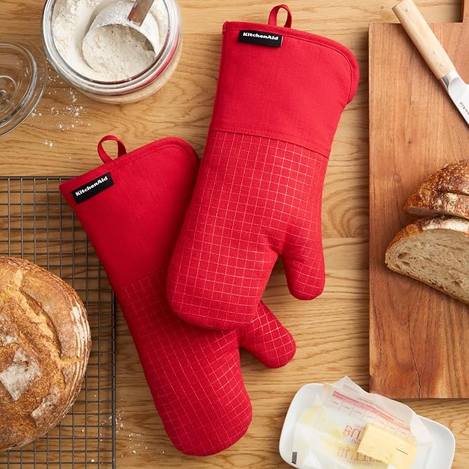 KITCHENAID Gourmet Series Gridlines Oven Mitts 2-Pack Set, Heat Resistant up to - Image 2