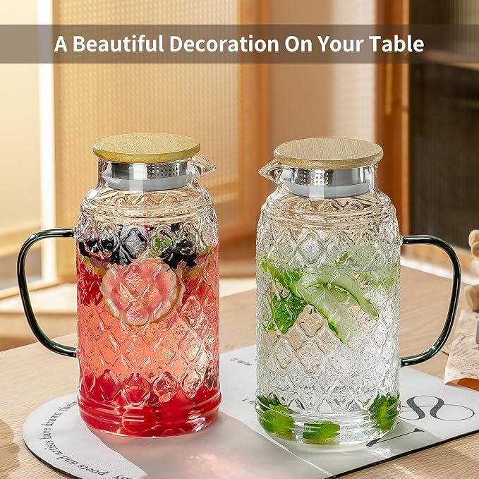 Buaic 2 PACK Glass Pitcher - Image 5