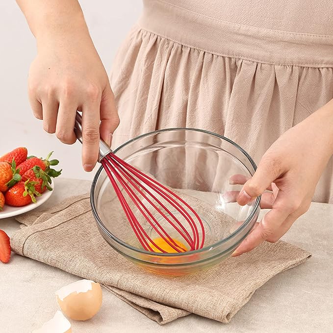 NileHome Whisk Commercial Stainless Steel wisk & Silicone Non-Stick Coated - Image 7