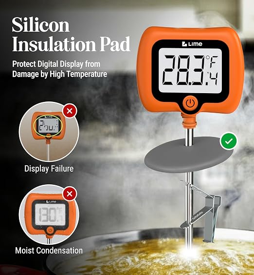 Digital Candy Thermometer with Pot Clip, Instant Read Kitchen Thermometer - Image 2