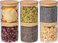 20oz 6PCS Round Airtight Glass Food Storage Jars, Stackable Spice Jar, Small by Unknown