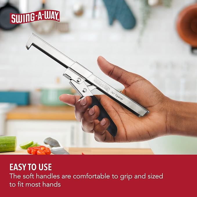 Swing-A-Way Comfort Grip Jar Opener, Adjustable Multifunctional Stainless Steel - Image 5