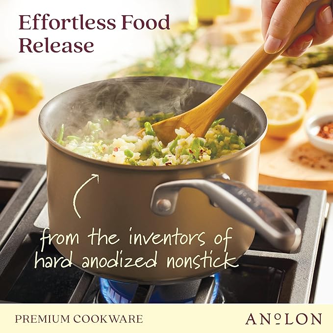 Anolon Ascend Hard Anodized Nonstick Sauce Pan/Saucepan and Lid - Image 4