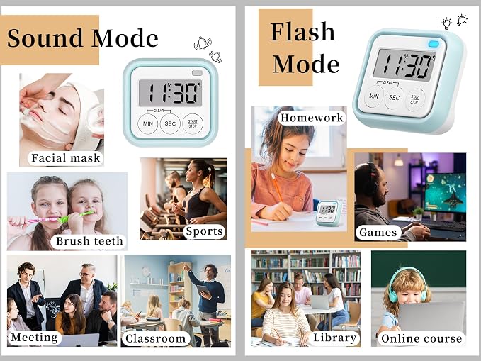 Timer, Kitchen Timers for Cooking Classroom Timer for Kids Teachers Digital - Image 2