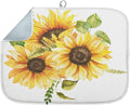 Sanwarm Absorbent Dish Drying Mat, Bouquet Daisy Flower Sun Sunflowers by SanwarmHomeDecor