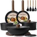 CAROTE 19pcs Pots and Pans Non Stick, Cookware Sets Detachable Handle, by CAROTE