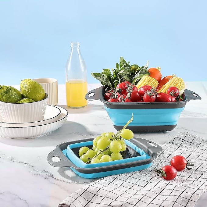 2 PCS Collapsible Colander, Collapsible Strainers - Image 3