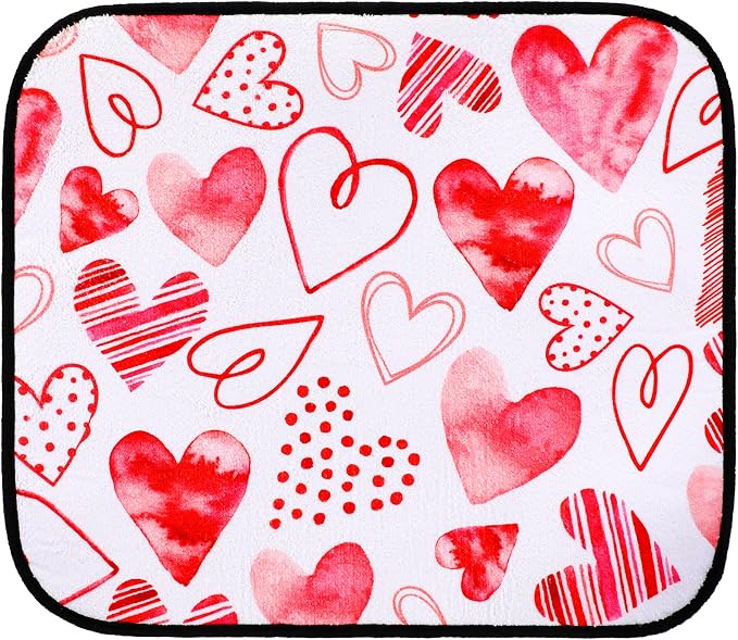 Breling Valentine's Day Dish Drying Mat Valentine Kitchen Dry Mat Absorbent by Breling