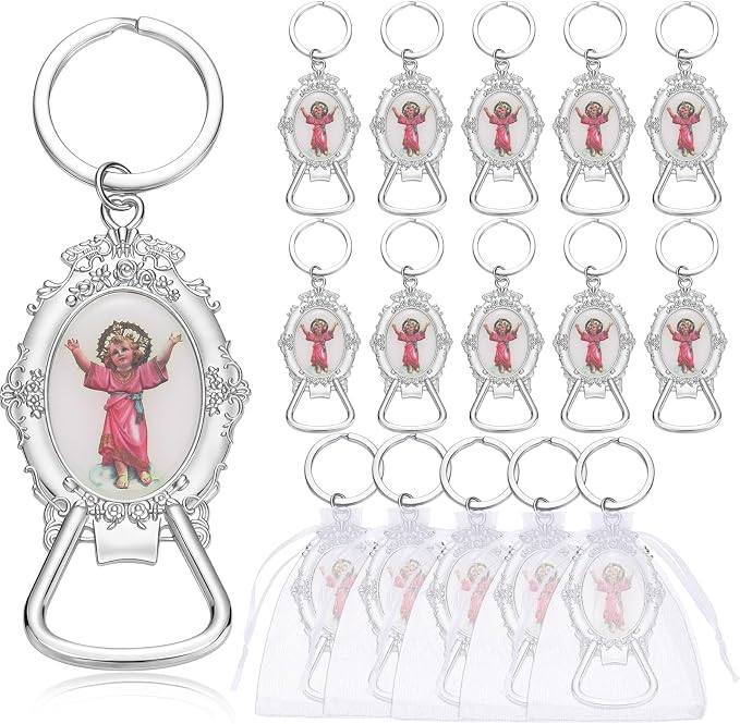 Misdary 12 Pcs Divine Jesus Bottle Opener Keychain Catholic Bottle Opener by Misdary