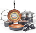 GOTHAM STEEL 15 Pc Ceramic Cookware Set, Ceramic Pots and Pans Set Non Stick by GothamSteel
