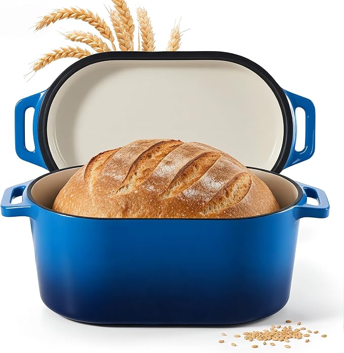 Dutch Oven for Bread Baking, 3.4 QT Bread Dutch Oven for Sourdough, Enamelled by Fijinhom