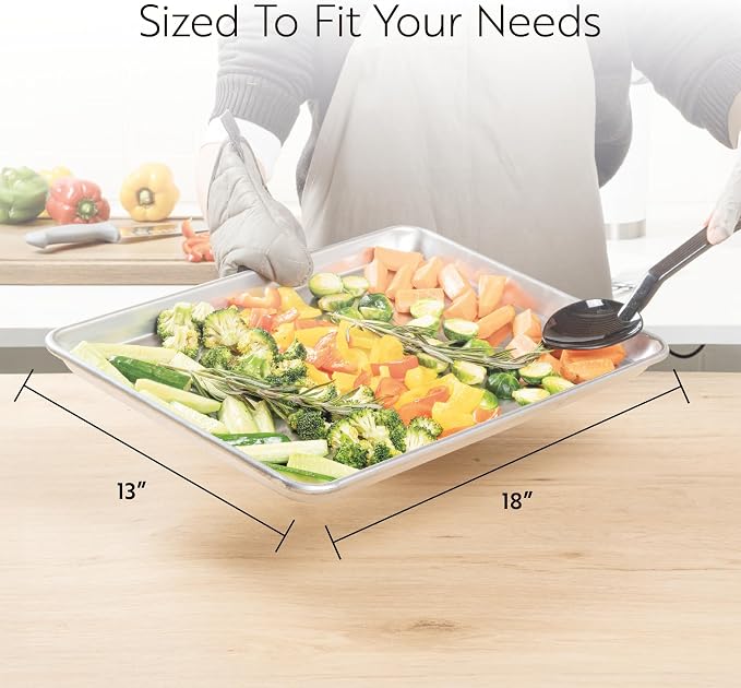 Restaurantware Met Lux 18 x 13 Inch Industrial Baking Pan 1 Heavy-Duty Bakery - Image 2