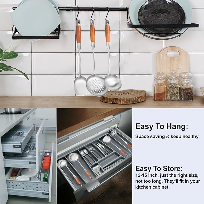 Stainless Steel Kitchen Utensils Set - Image 5
