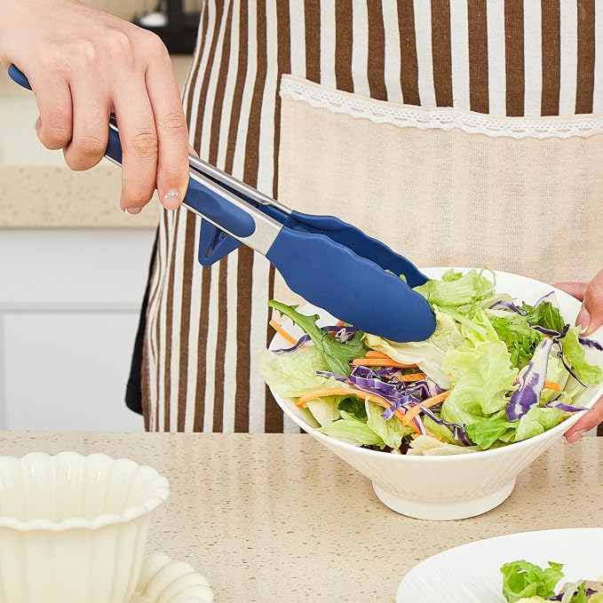 Silicone Tongs for Cooking, Heat Resistant Food Grade Small Serving Tong for - Image 7