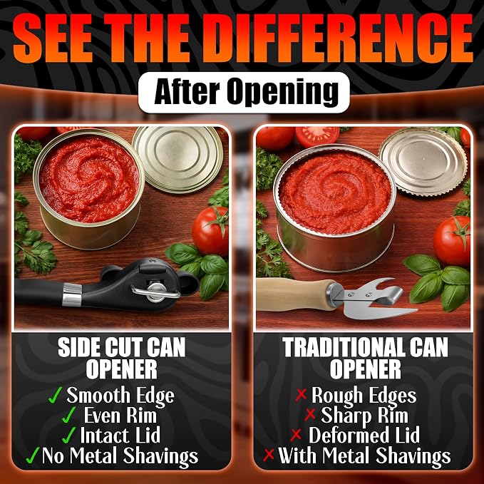 Can Opener Smooth Edge Side Cut – Stainless Steel Manual Can Opener - Image 7