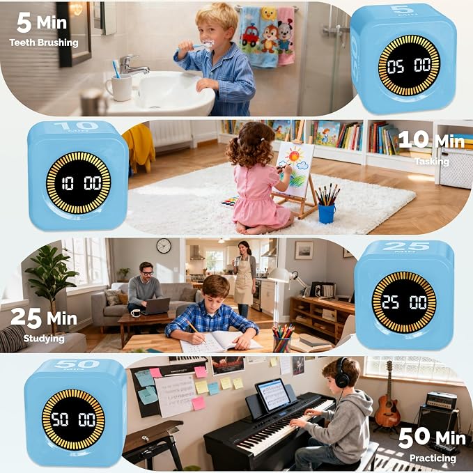 KADAMS Pomodoro Cube Timer Productivity Visual Timer - Image 5