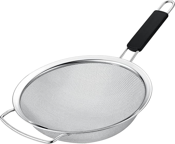 9" Large Extra Fine Mesh Strainer by KAFOOR