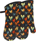 Oven Mitts Gloves 1 Pair Heat Resistant 480 ℉ Non Slip Clear Silicone Printed by REDLMLDETA