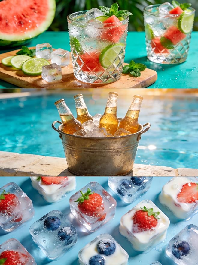 4 Pack Silicone Ice Cube Trays - Image 7