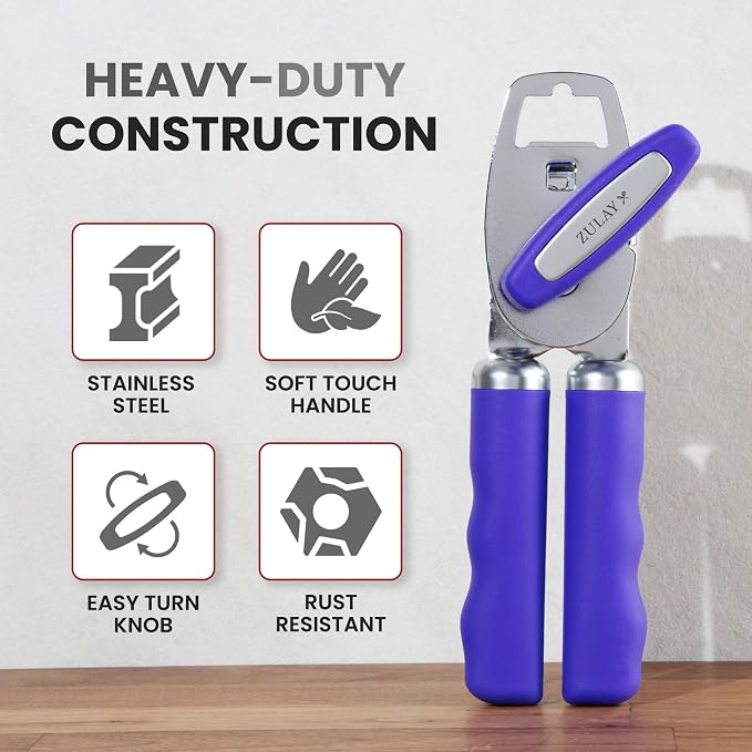 Zulay Kitchen Heavy Duty Stainless Steel Can Opener Manual - Image 3