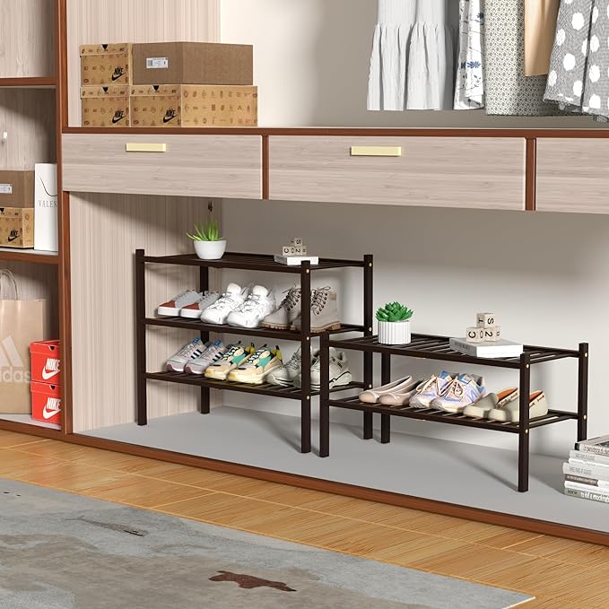 ROMGUAR CRAFT 3 Tier Bamboo Shoe Rack - Image 4