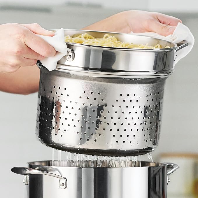 Tramontina Signature Stainless Steel Pasta Strainer Insert - Image 2