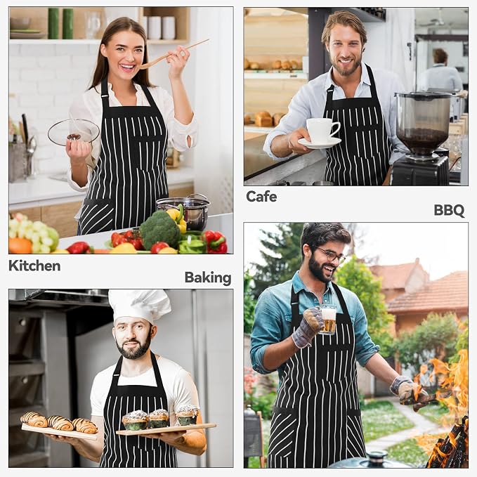 NLUS 2 Pack Cooking Aprons for Women - Image 7