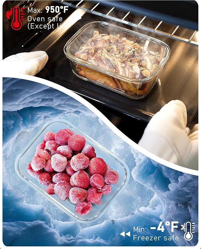 2-Pack Glass Food Storage Containers - Image 4
