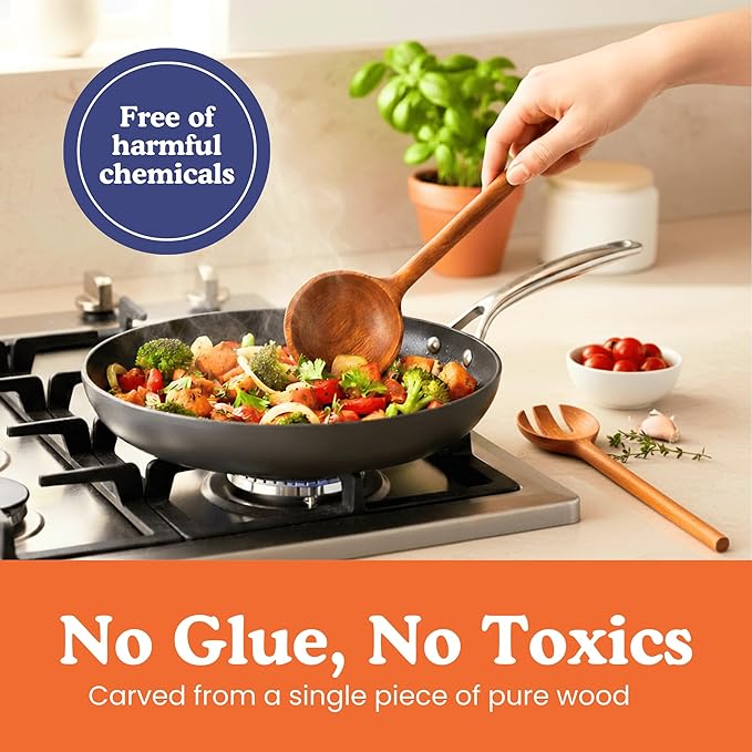 Non-Toxic Cooking Utensils – 6-Piece Kitchen Utensils Set, Glue-Free & - Image 2