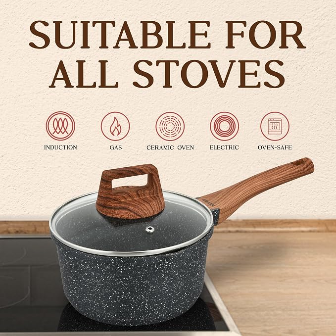 Bakken-Swiss 14-Piece Kitchen Cookware Set – Granite Non-Stick – Eco-Friendly – - Image 6
