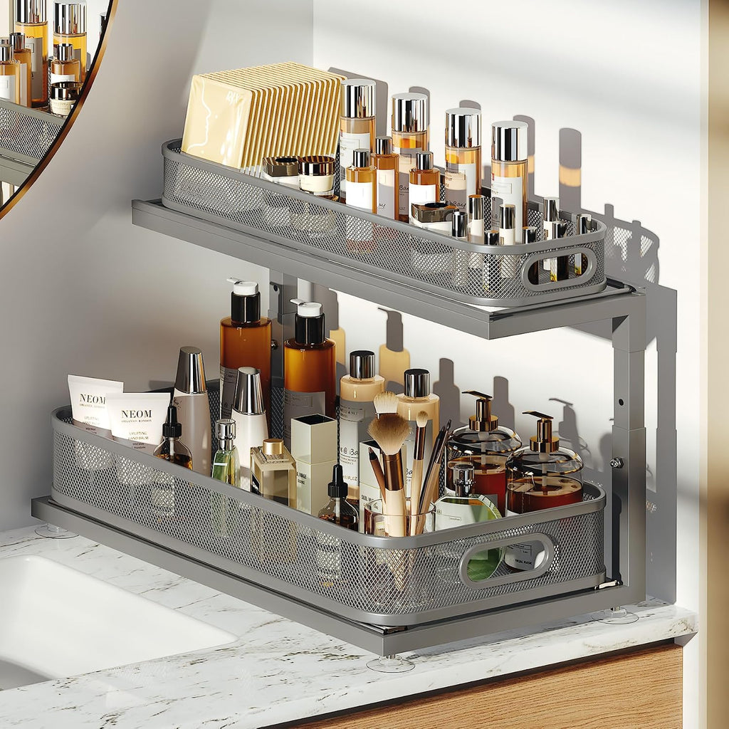 2-Pack 21.3 IN Depth Under Sink Organizer With Next-Gen Ball-Bearing