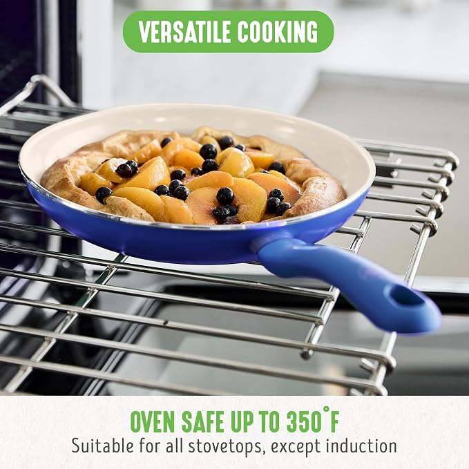 GreenLife 16 Piece Nonstick Cookware Set, Soft Grip Non-Toxic PFAS-Free Ceramic - Image 6
