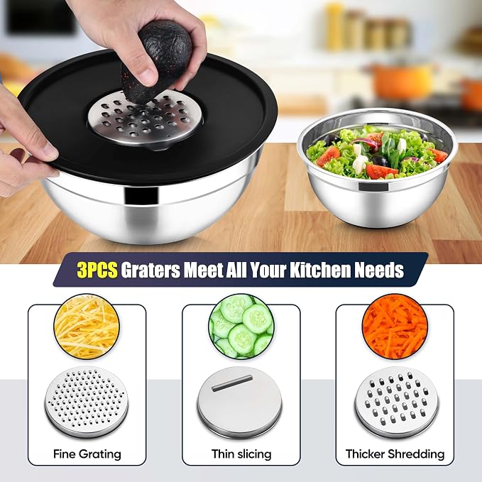 E-far Stainless Steel Mixing Bowls - Image 5
