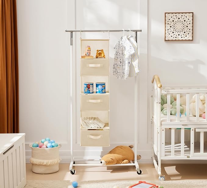 MAX Houser 6 Tier Shelf Hanging Closet Organizer, Closet Hanging Shelf - Image 7