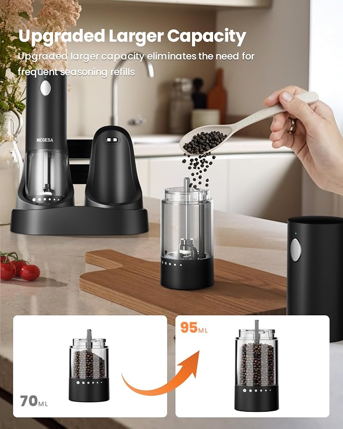 Electric Salt and Pepper Grinder Set - Image 7
